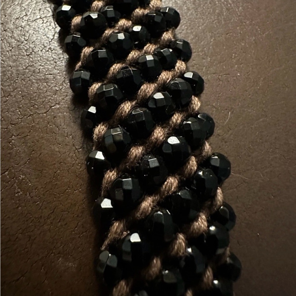 Chan Luu Silver Button with Brown Thread